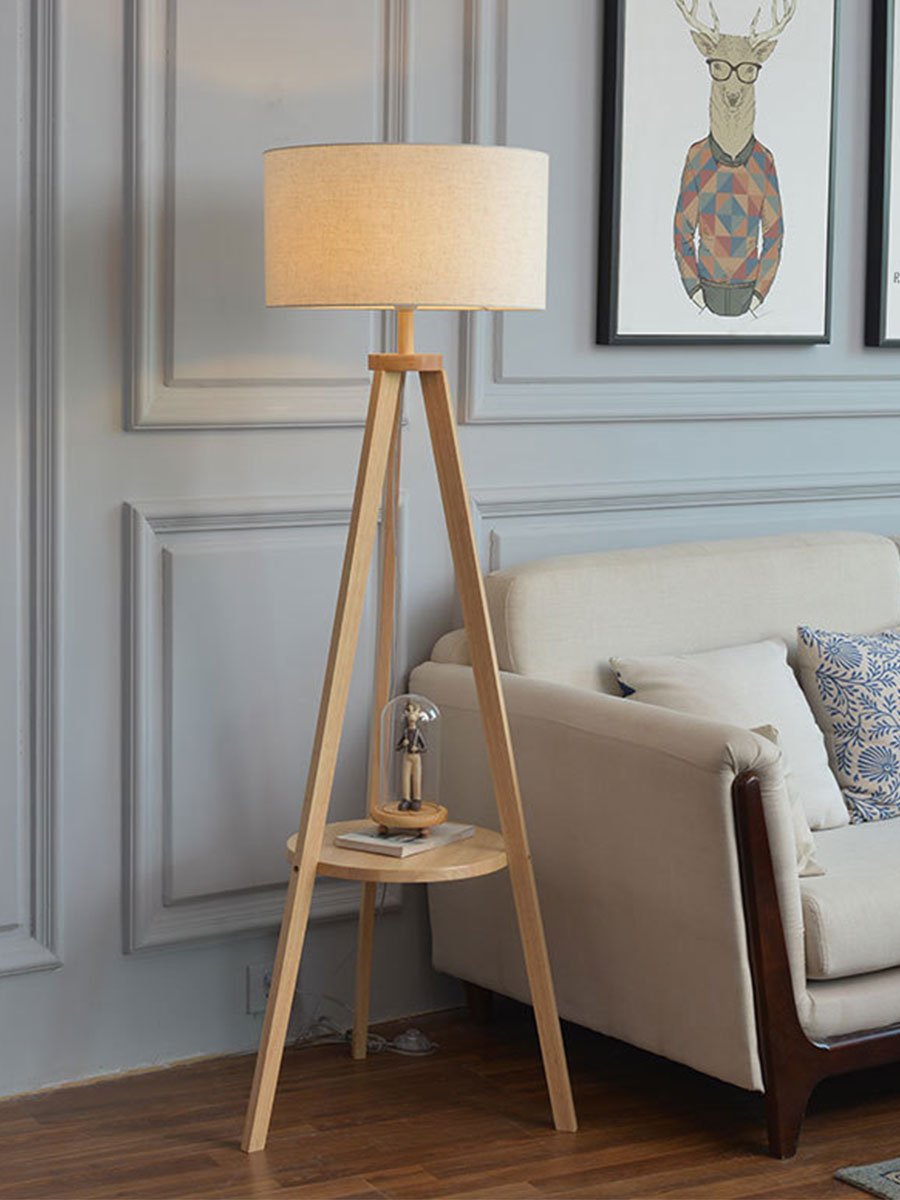 modern-ash-wood-floor-lamp-with-integrated-storage-table-and-white-fabric-shade