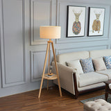 modern-ash-wood-floor-lamp-with-integrated-storage-table-and-white-fabric-shade