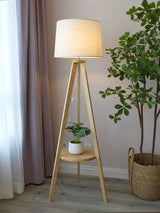 modern-ash-wood-floor-lamp-with-integrated-storage-table-and-white-fabric-shade