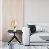 Storm Marble and Glass Table Lamp with Gold Finish for Modern Interior Lighting
