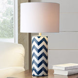 modern-navy-striped-wave-ceramic-table-lamp-with-cream-cotton-drum-shade-for-bedroom