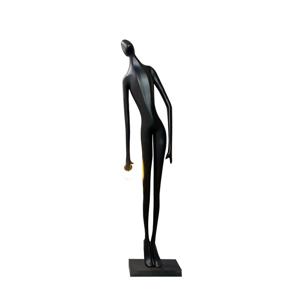 abstract-humanoid-figure-sculpture-floor-lamp-with-minimalist-ring-light-globe