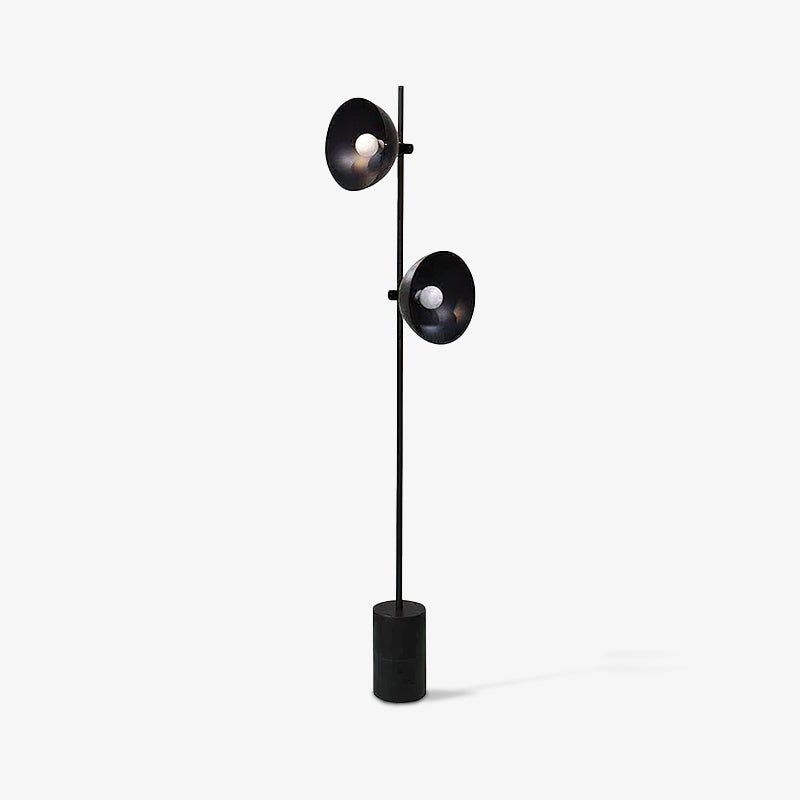 Modern Photographer Studio Standing Floor Lamp with Dual White Glass Shades