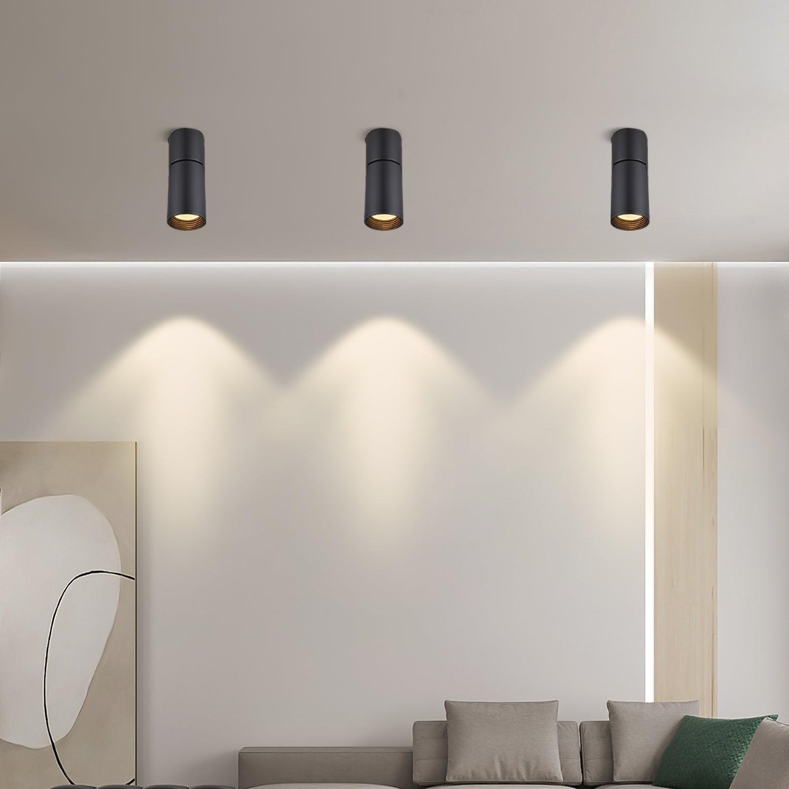 Surface Mounted LED Ceiling Spotlight Adjustable Aluminum Gallery Accent Light White