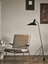 Modern Minimalist Geometric Metal Standing Lamp with Adjustable Shade for Reading