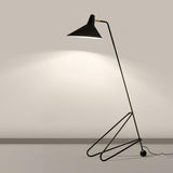 Modern Minimalist Geometric Metal Standing Lamp with Adjustable Shade for Reading