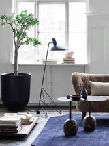 Modern Minimalist Geometric Metal Standing Lamp with Adjustable Shade for Reading