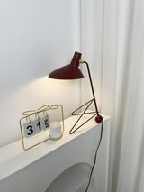 Contemporary Matte Finish Metal Table Lamp with Adjustable Head for Study and Bedside