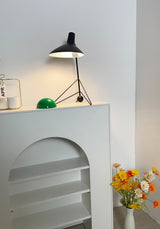 Contemporary Matte Finish Metal Table Lamp with Adjustable Head for Study and Bedside