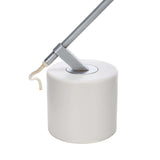 Modern Adjustable White Swing Arm Desk Lamp with Rotating Aluminum Shade