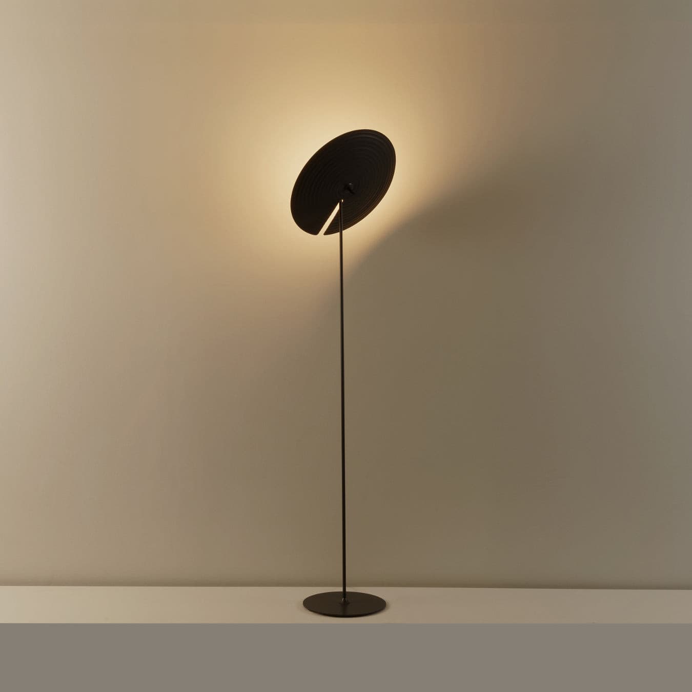 Symphony Adjustable Free Standing Floor Lamp with Rotating Metal Shade
