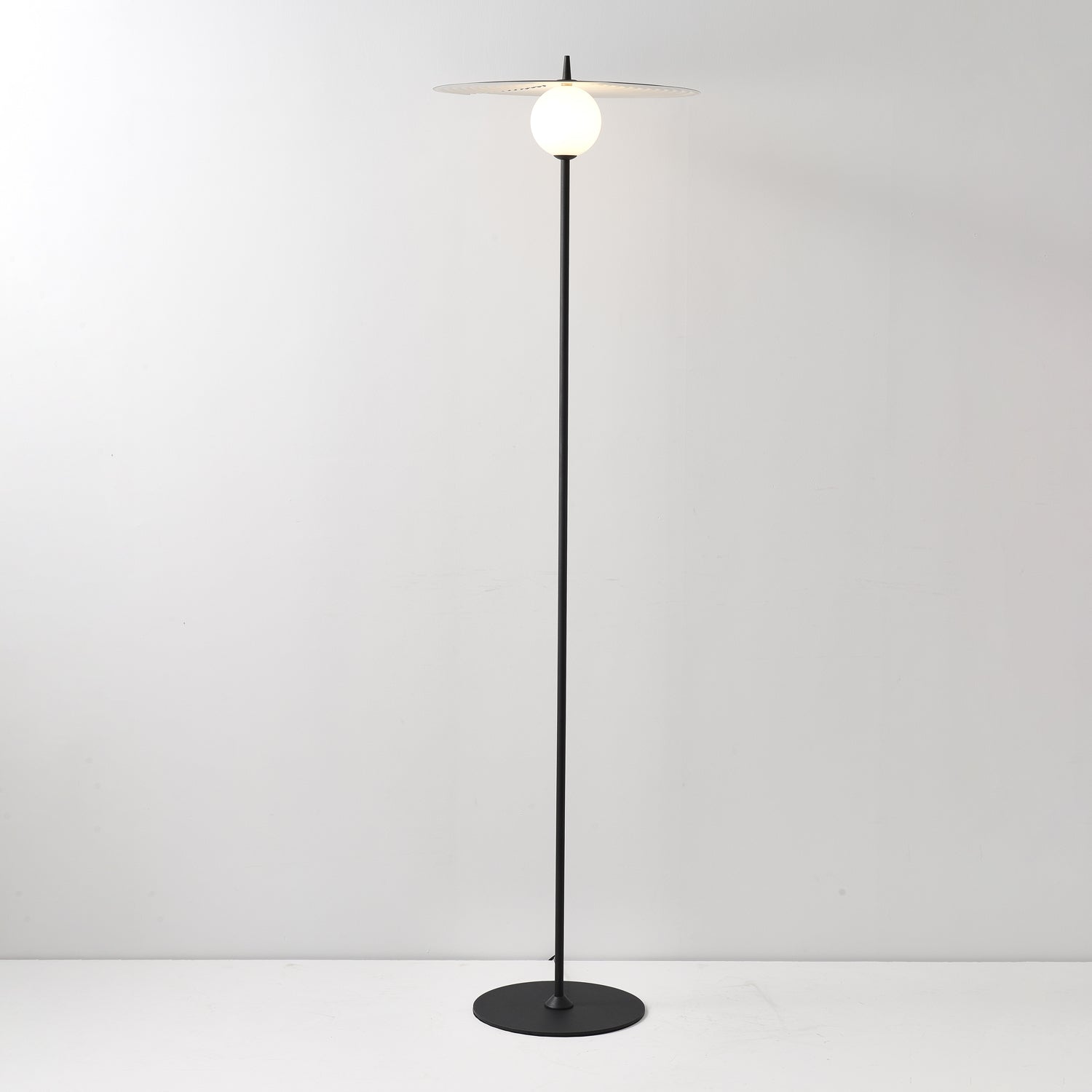 Symphony Adjustable Free Standing Floor Lamp with Rotating Metal Shade