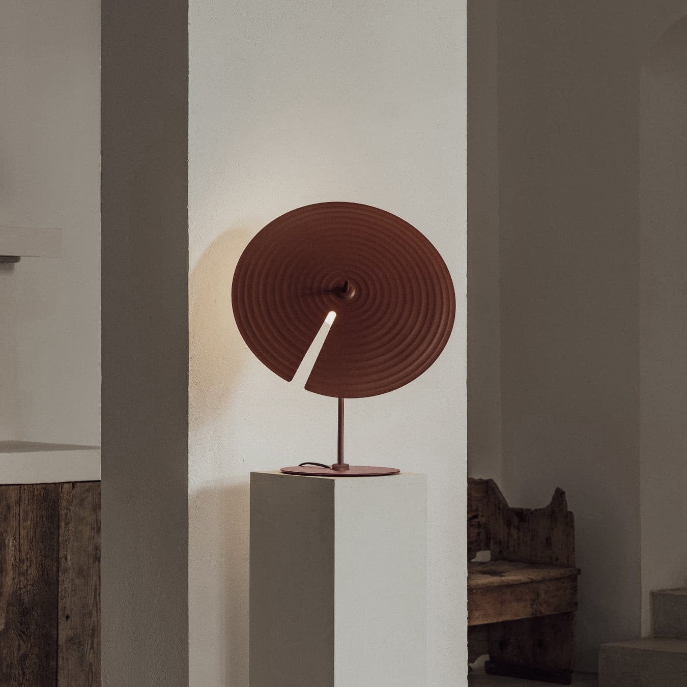 Symphony Modern Adjustable Table Lamp with Rotating Glass Shade and Magnet System