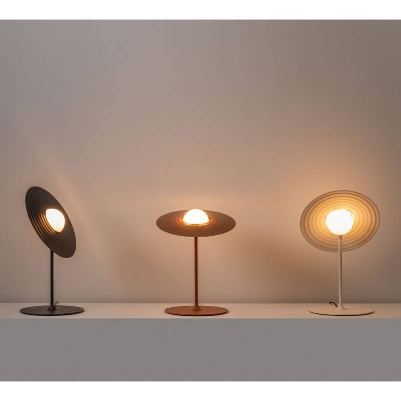 Symphony Modern Adjustable Table Lamp with Rotating Glass Shade and Magnet System