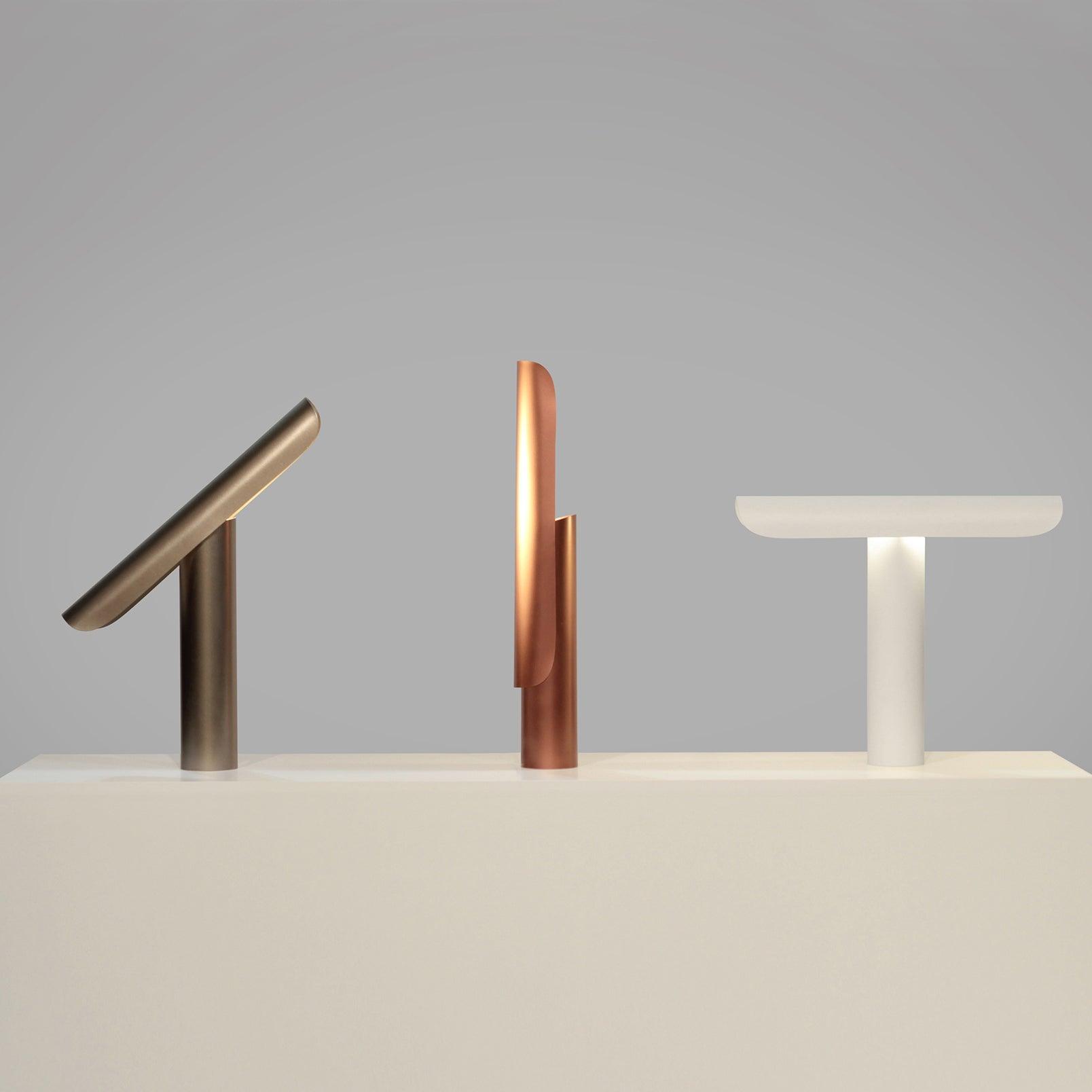 Modern Minimalist Geometric Adjustable LED Desk Lamp with Metal Finish