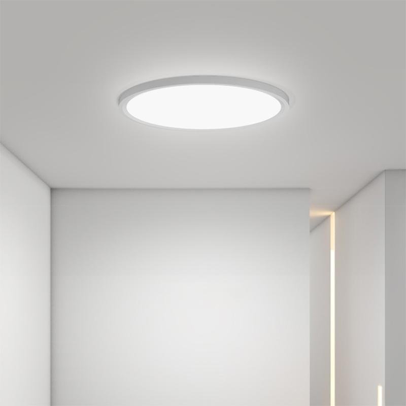 Modern Black Round LED Flush Mount Ceiling Light for Minimalist Kitchen and Dining Room Decor