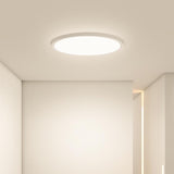 Modern Black Round LED Flush Mount Ceiling Light for Minimalist Kitchen and Dining Room Decor