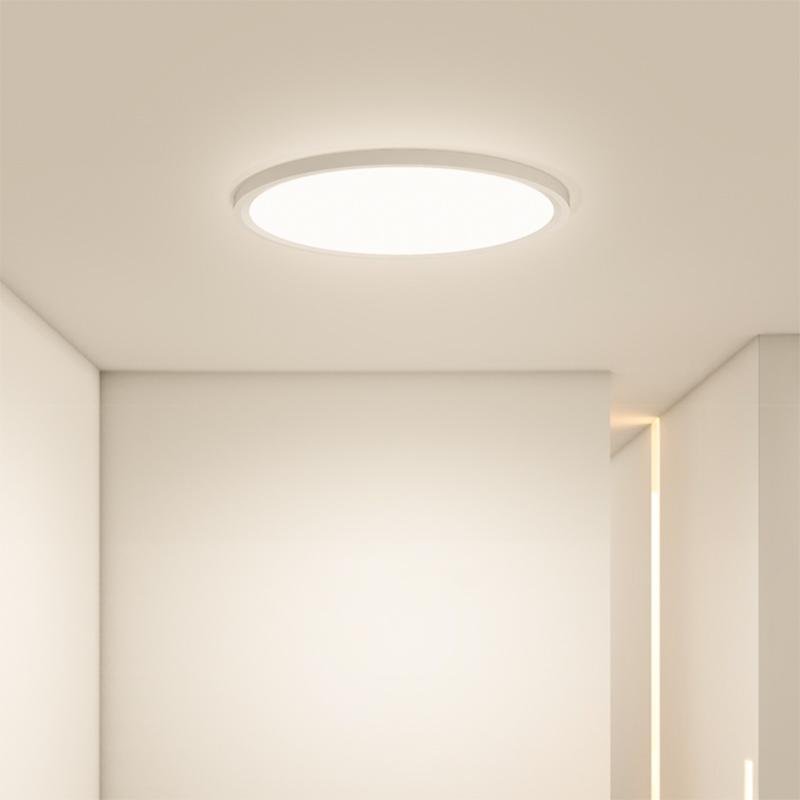 Modern Black Round LED Flush Mount Ceiling Light for Minimalist Kitchen and Dining Room Decor