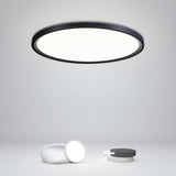 Modern Black Round LED Flush Mount Ceiling Light for Minimalist Kitchen and Dining Room Decor