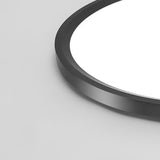 Modern Black Round LED Flush Mount Ceiling Light for Minimalist Kitchen and Dining Room Decor