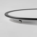Modern Round LED Flush Mount Ceiling Light with Dimmable Aluminum Frame for Living Room and Bedroom