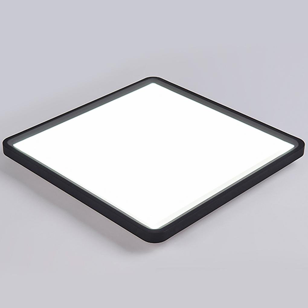Modern Flat Black Flush Mount LED Ceiling Light for Kitchen Dining Room and Living Room