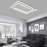 Modern White Geometric LED Flush Mount Ceiling Light for Kitchen and Living Room