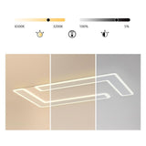 Modern White Geometric LED Flush Mount Ceiling Light for Kitchen and Living Room