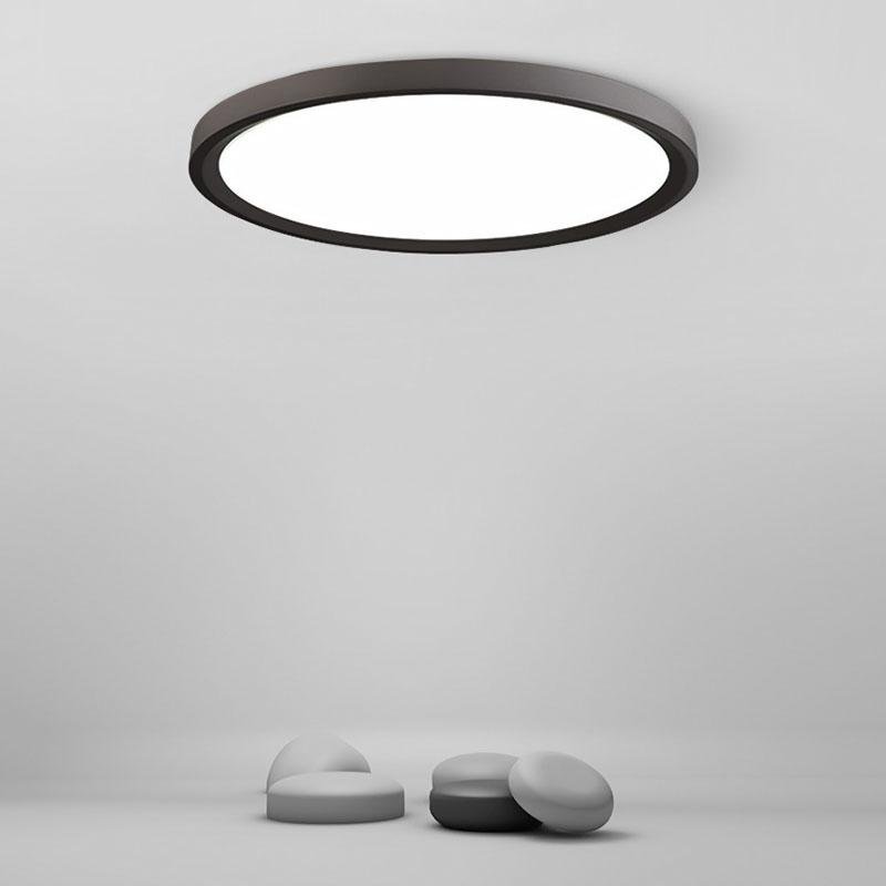 Modern Nordic Black Flush Mount LED Ceiling Light for Kitchen Dining Room