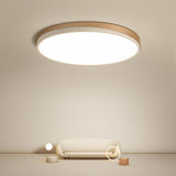 Modern Circular LED Flush Mount Ceiling Light Geometric Iron and PMMA Fixture for Home