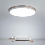 Modern Circular LED Flush Mount Ceiling Light Geometric Iron and PMMA Fixture for Home