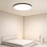 Modern Circular LED Flush Mount Ceiling Light Geometric Iron and PMMA Fixture for Home