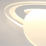 Modern Planet LED Flush Mount Ceiling Light Dimmable Lamp with Remote for Kids Room