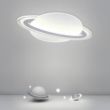 Modern Planet LED Flush Mount Ceiling Light Dimmable Lamp with Remote for Kids Room