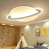 Modern Planet LED Flush Mount Ceiling Light Dimmable Lamp with Remote for Kids Room