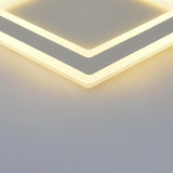 Minimalist Geometric Square LED Flush Mount Ceiling Light for Bedroom and Living Room