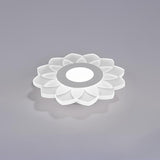 Modern Flower Design Concentric Circle LED Flush Mount Ceiling Light in White
