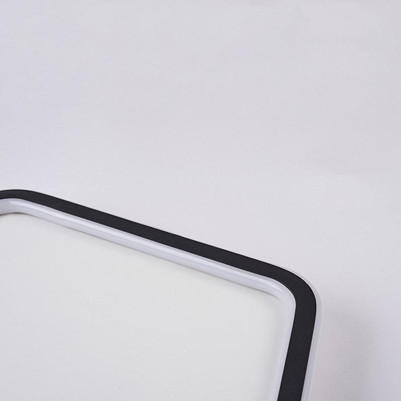 Geometric Hexagon Modern LED Flush Mount Black Iron Ceiling Light for Bedroom Living Room