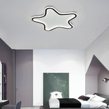 Modern Black Starfish LED Flush Mount Ceiling Light Dimmable Lamp for Kids Room Decor