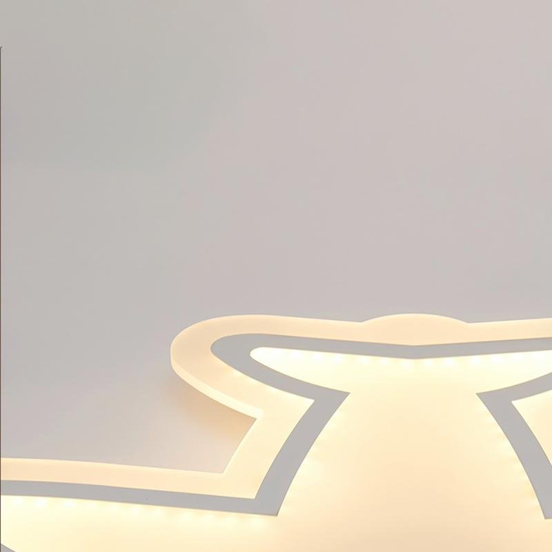 Modern LED Aircraft Flush Mount Ceiling Light White Iron Fixture for Kids Bedroom