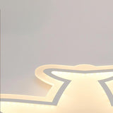 Modern LED Aircraft Flush Mount Ceiling Light White Iron Fixture for Kids Bedroom