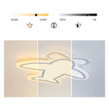 Modern LED Aircraft Flush Mount Ceiling Light White Iron Fixture for Kids Bedroom
