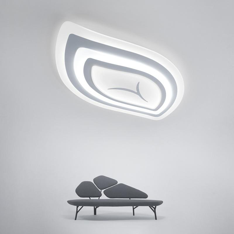 Modern Leaf Shaped Ceiling Light Fixture with Dimmable Remote Control for Home