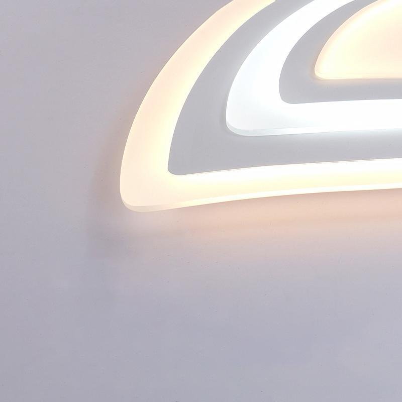 Modern Leaf Shaped Ceiling Light Fixture with Dimmable Remote Control for Home