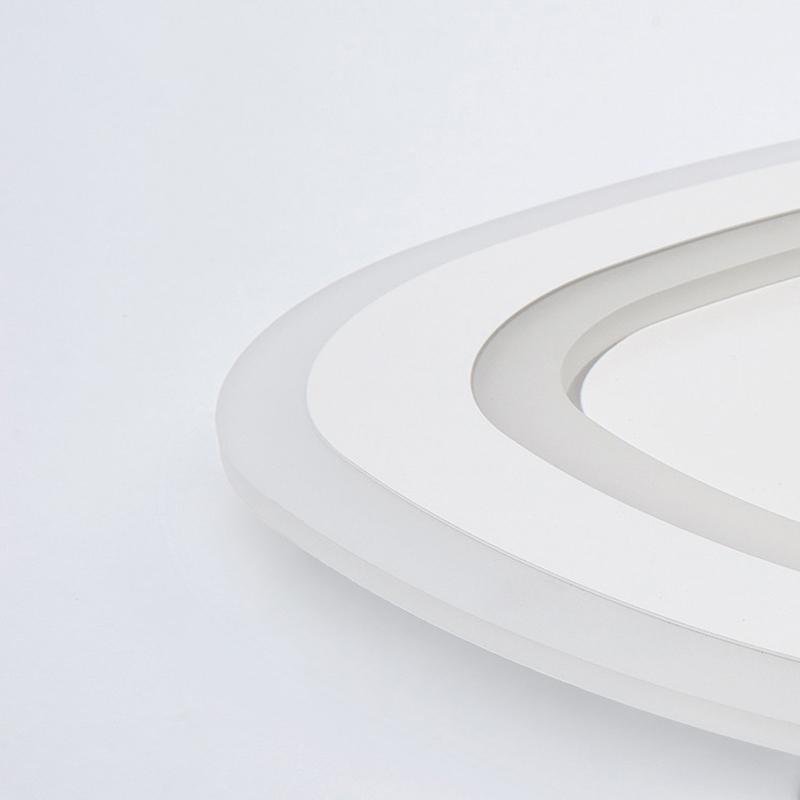 Modern White Geometric Triangle LED Flush Mount Ceiling Light for Minimalist Interiors