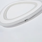 Modern White Geometric Triangle LED Flush Mount Ceiling Light for Minimalist Interiors