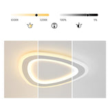 Modern White Geometric Triangle LED Flush Mount Ceiling Light for Minimalist Interiors