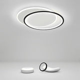 Modern Overlapped Round Flush Mount Ceiling Light Geometric Design for Bedroom