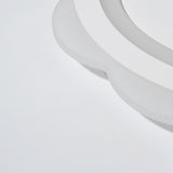 Modern Minimalist Round LED Flush Mount Ceiling Light with Iron Frame for Bedroom