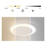 Modern White Round LED Flush Mount Ceiling Light Fixture for Kitchen and Living Room